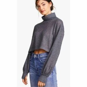 Free People Charcoal Turtleneck Sweater